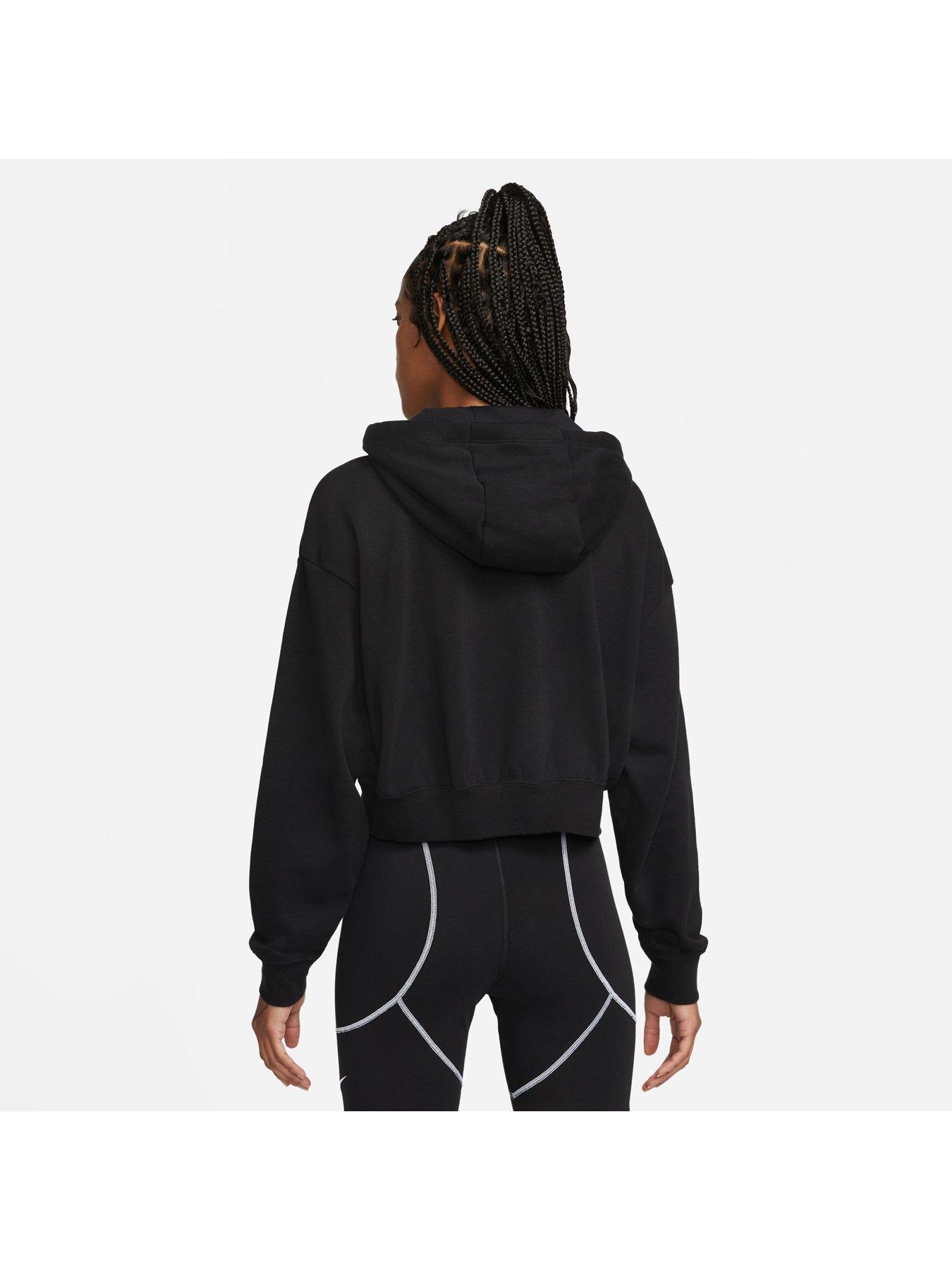 stillFront image of nike-nsw-club-fleece-gxnbspcrop-hoodie-blackwhite