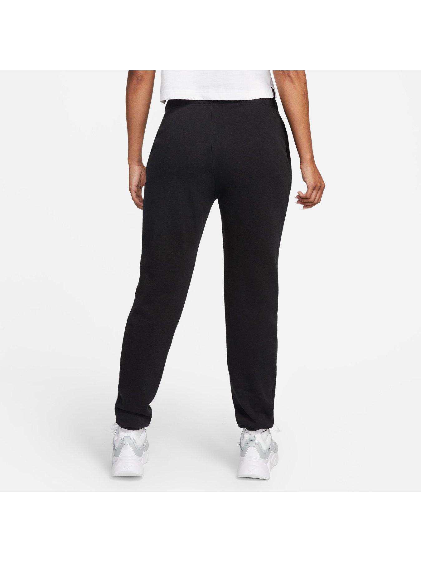 Nike Women's Nsw Club Fleece Mid Rise Standard Joggers - BLACK/WHITE