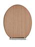  image of aqualona-moulded-wood-tongue-and-groove-oak-effect-toilet-seat