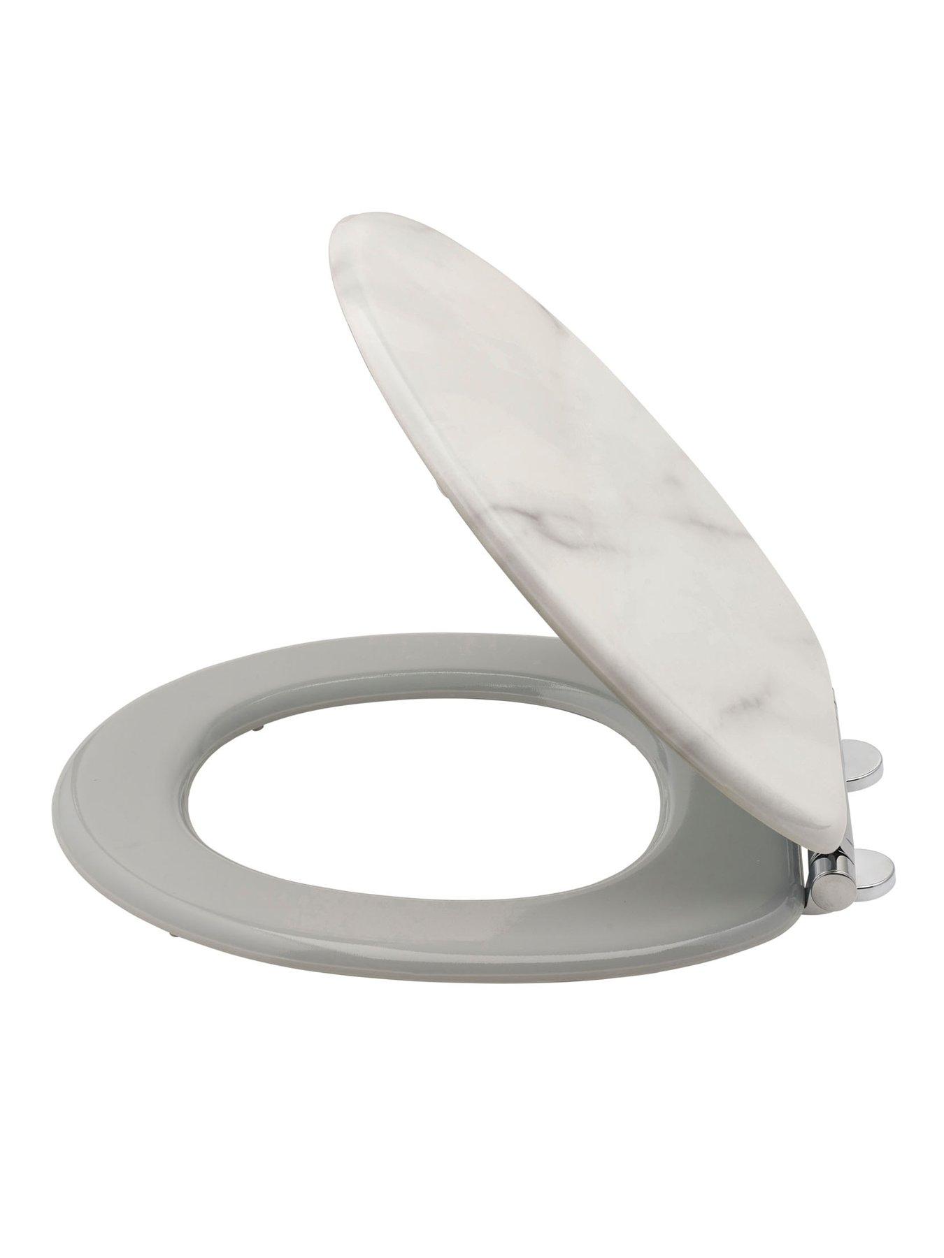 AQUALONA Moulded Wood Marble Toilet Seat