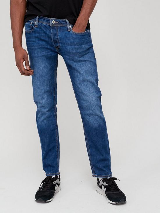 front image of jack-jones-mike-regular-tapered-fit-jeans-mid-wash