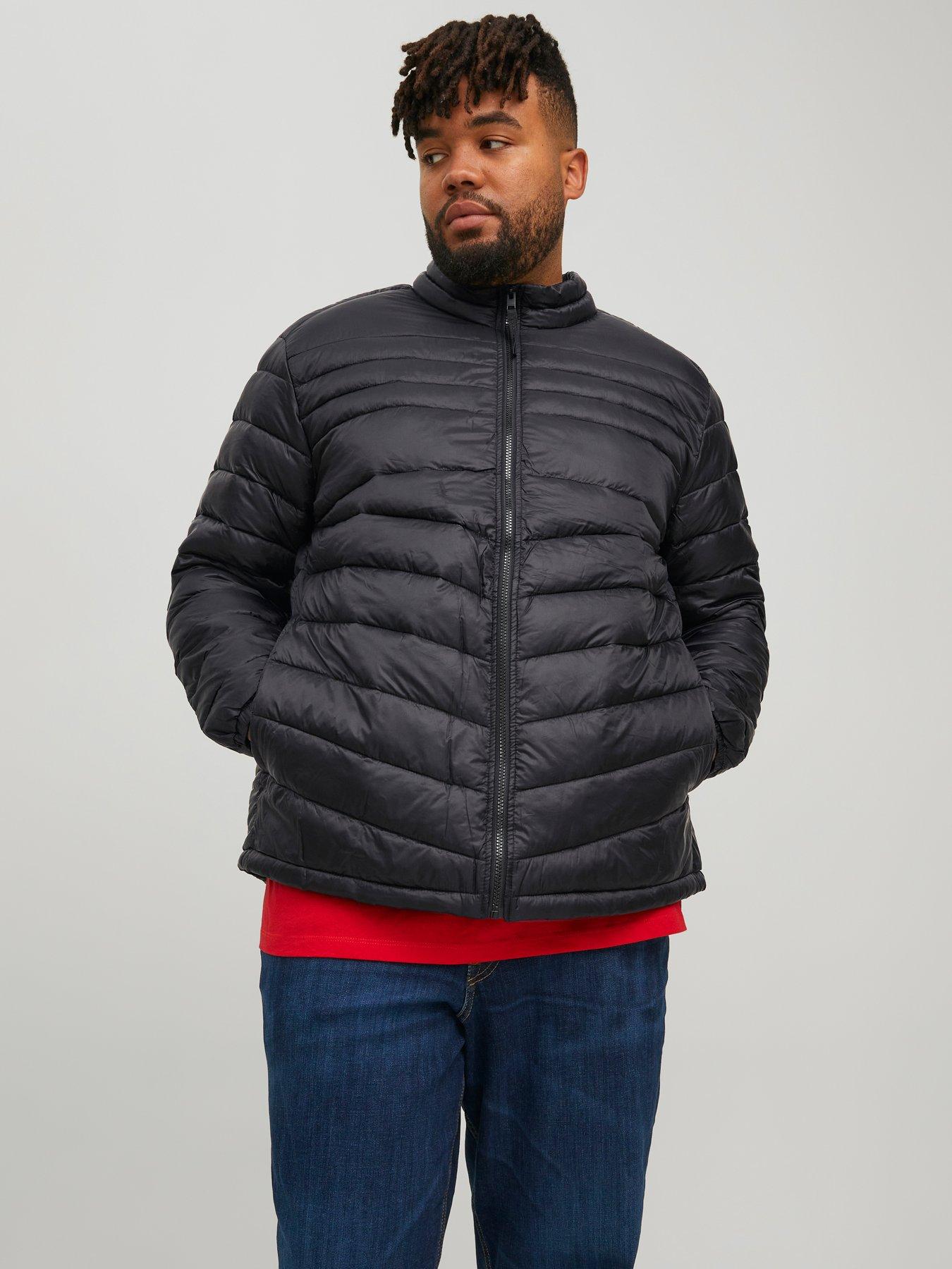 Jack Jones Jack Jones Plus Hooded Padded Jacket Black littlewoods