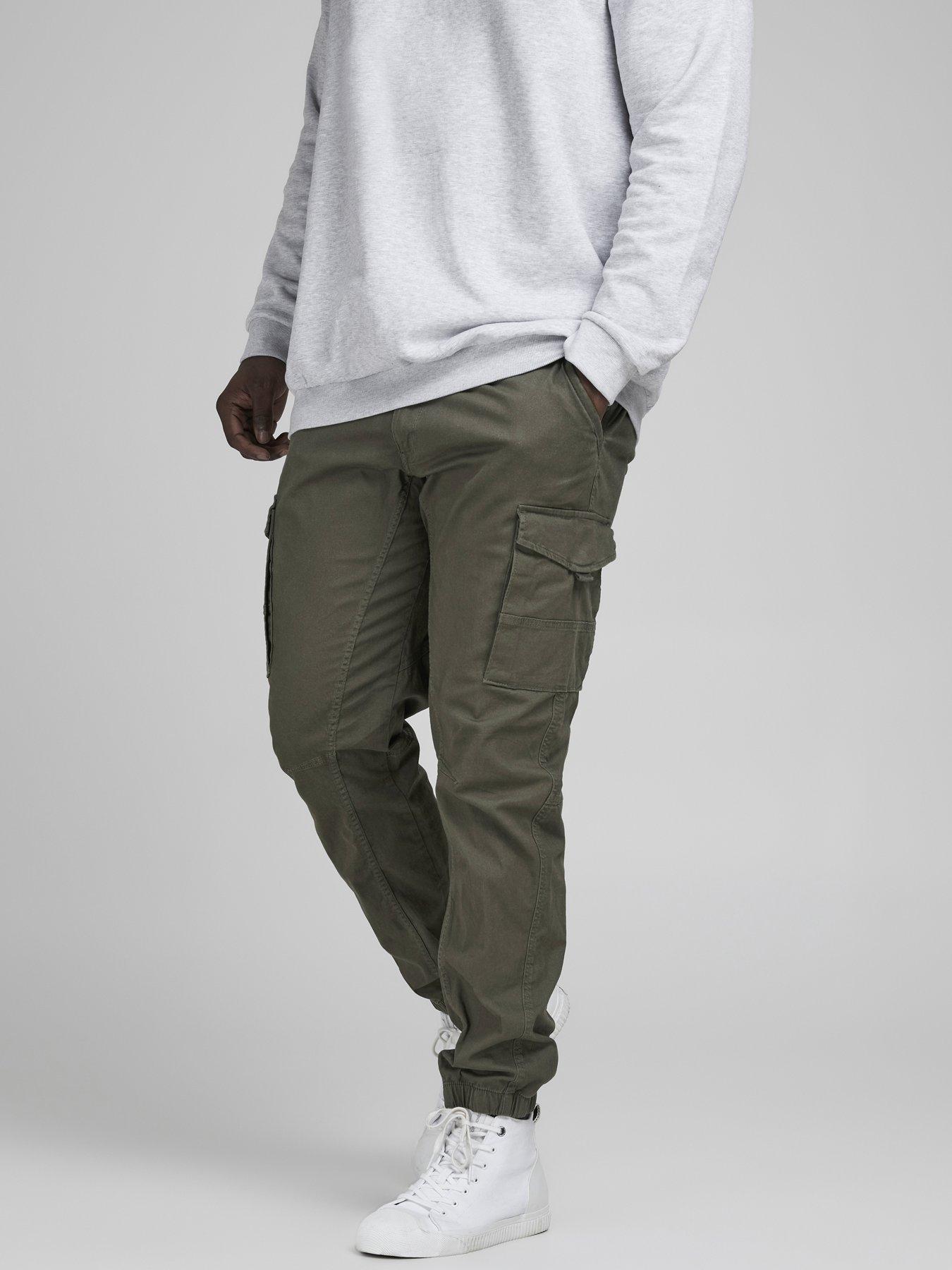 undefined Plus Paul Tapered Fit Cuffed Cargo Pants - Dark Green