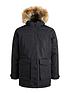  image of jack-jones-craft-faux-fur-hooded-parka-jacket-black