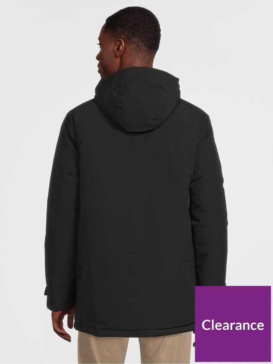 stillFront image of jack-jones-showerproof-hooded-parka-jacket-black