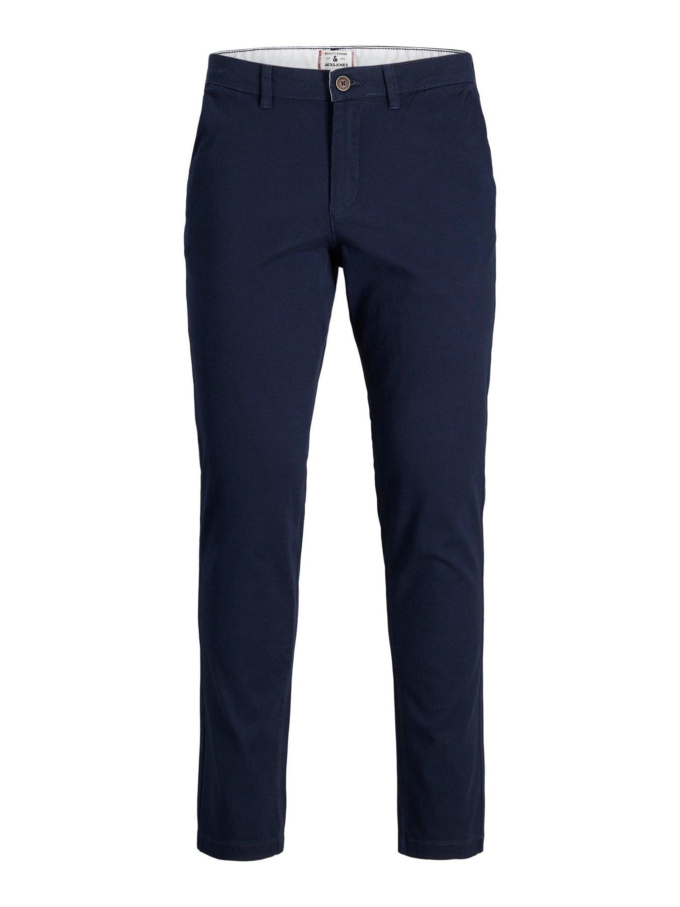  image of jack-jones-jack-amp-jones-dave-slim-fit-chinos-navy-blazer