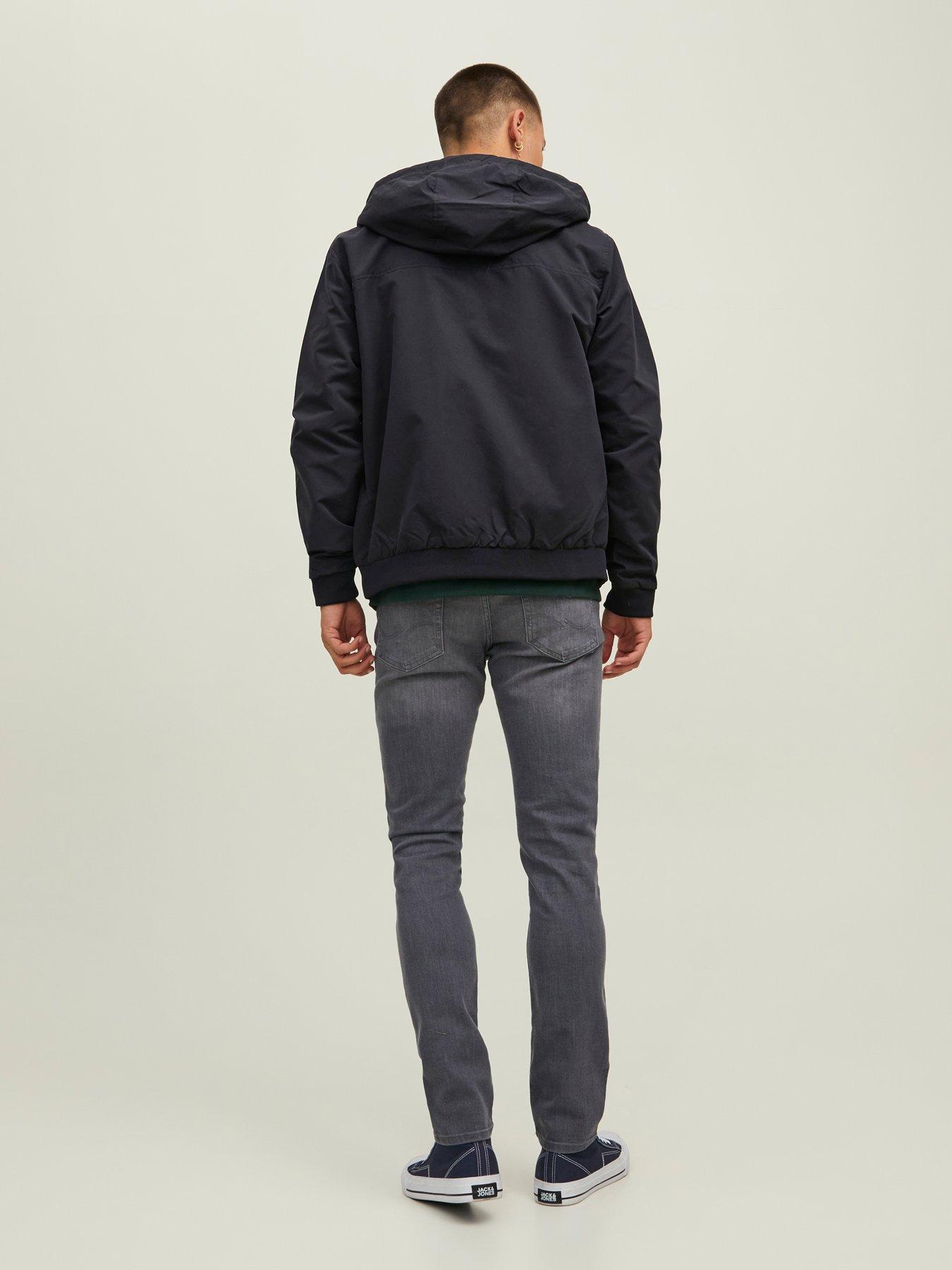 stillFront image of jack-jones-jack-amp-jones-rush-colour-block-hooded-jacket-black