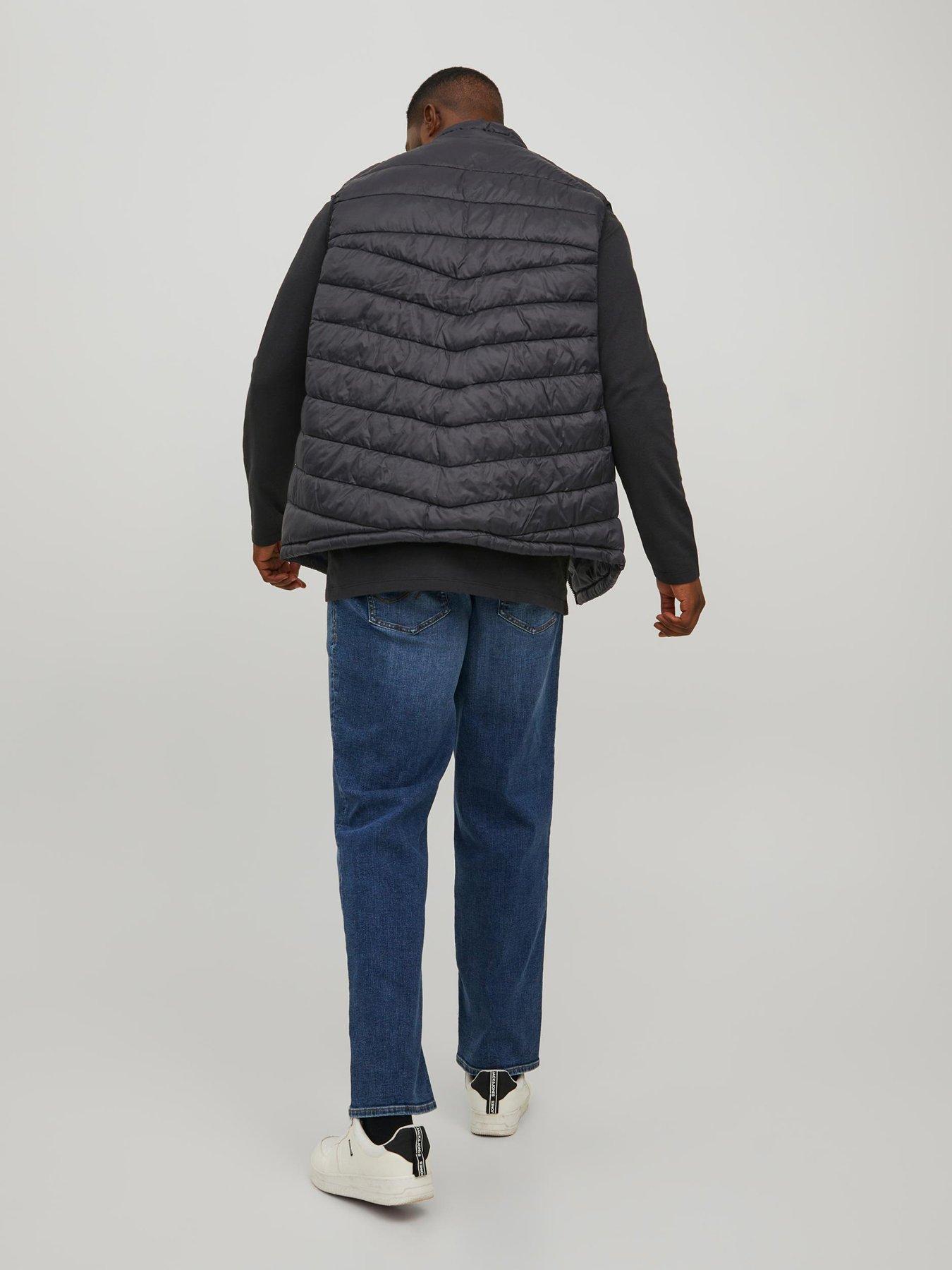  image of jack-jones-jack-amp-jones-plus-padded-gilet-black