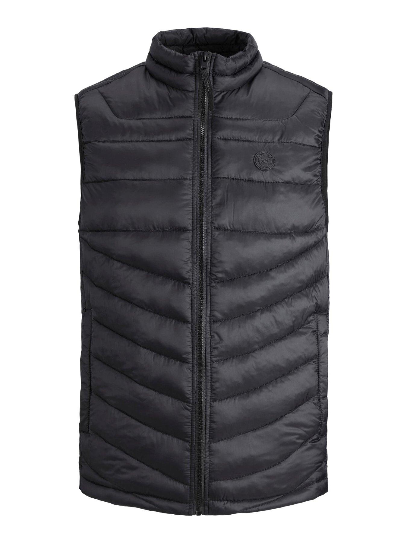  image of jack-jones-jack-amp-jones-plus-padded-gilet-black