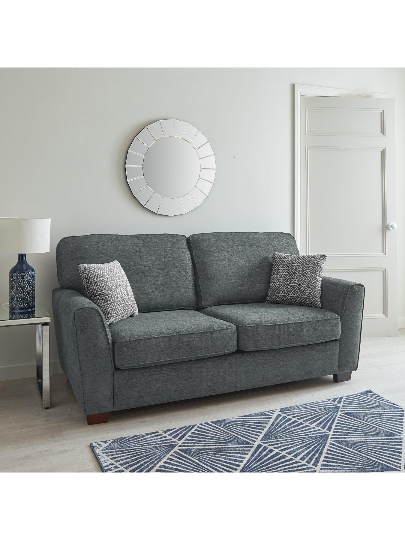 Very Home Hopton Fabric 3 Seater Sofa - Grey | littlewoods.com