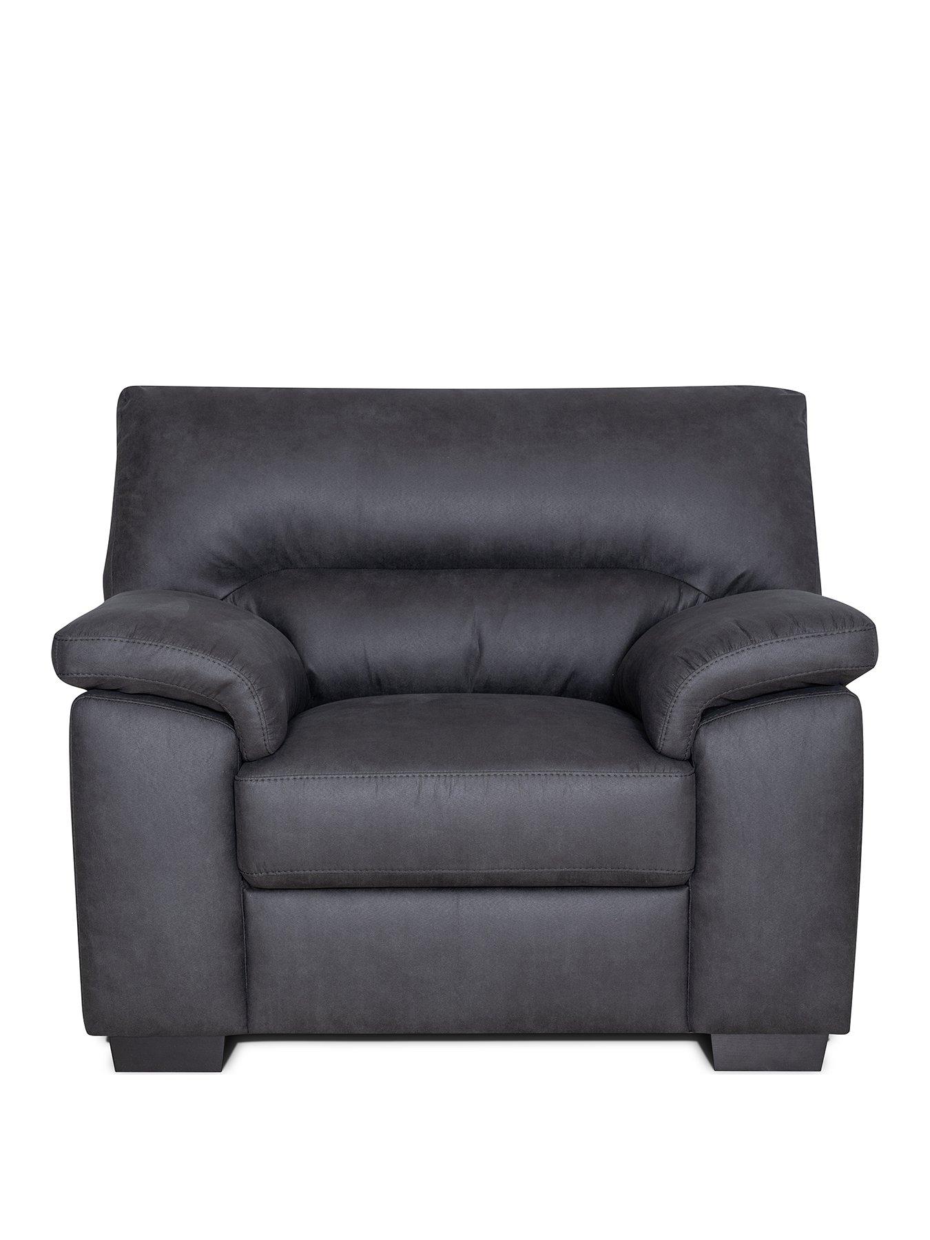Image 2 of 6 of Very Home Danielle Faux Leather Armchair - Black&nbsp;- FSC&reg; Certified