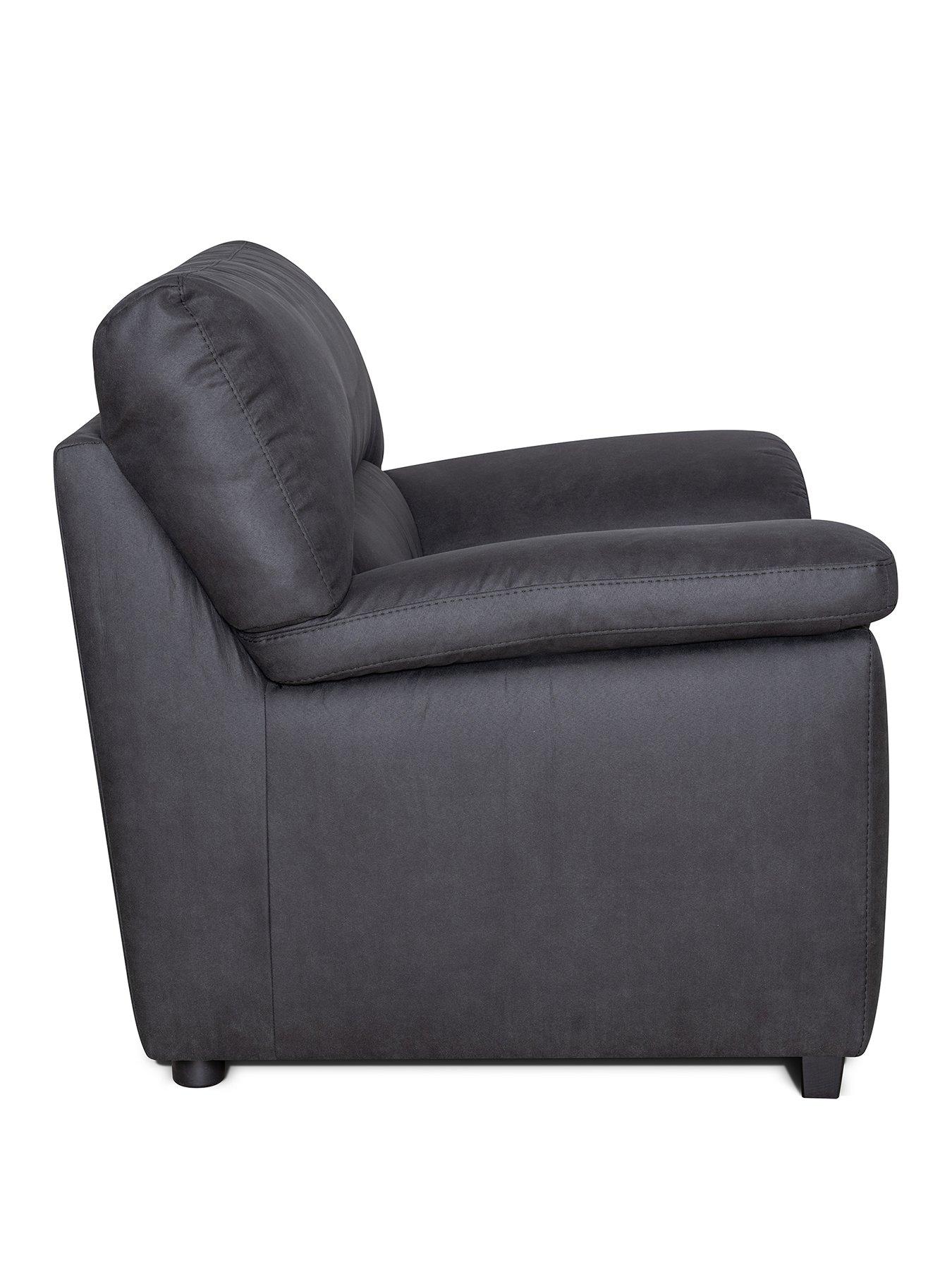 Image 3 of 6 of Very Home Danielle Faux Leather Armchair - Black&nbsp;- FSC&reg; Certified