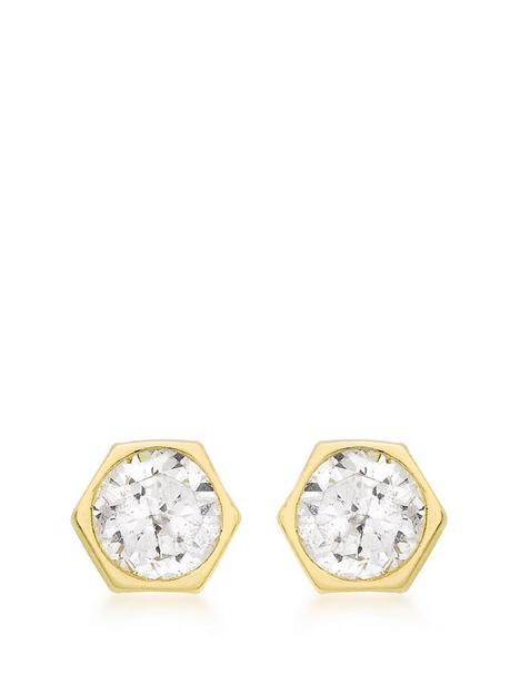 love-gold-9ct-yellow-gold-5mm-cz-6mm-x-55mm-hexagonal-stud-earrings
