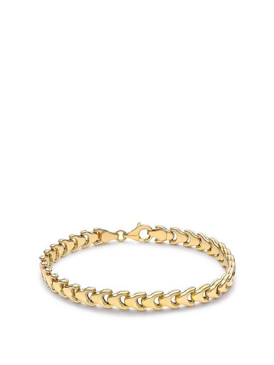 front image of love-gold-9ct-yellow-gold-fancy-link-bracelet