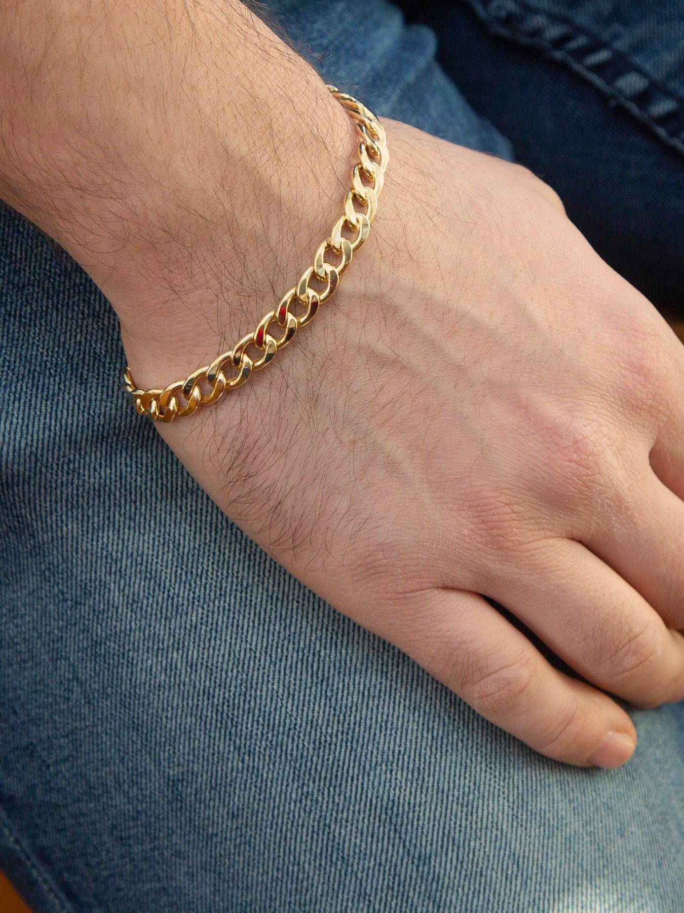 9ct gold clearance mens bracelet