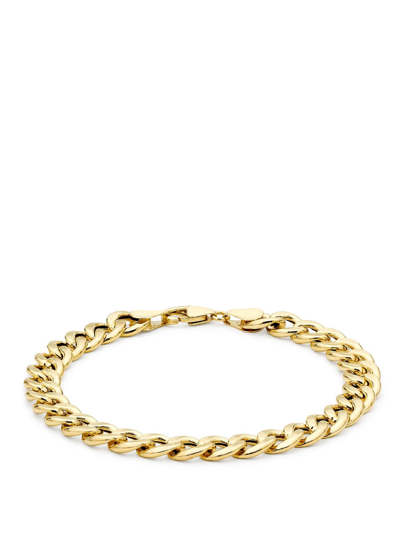  image of the-love-collection-9ct-yellow-goldoval-curb-bracelet