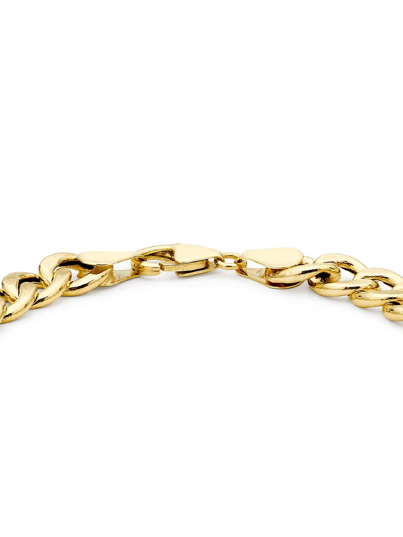  image of the-love-collection-9ct-yellow-goldoval-curb-bracelet