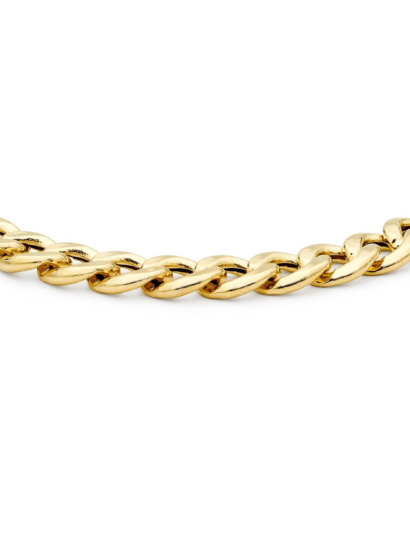  image of the-love-collection-9ct-yellow-goldoval-curb-bracelet