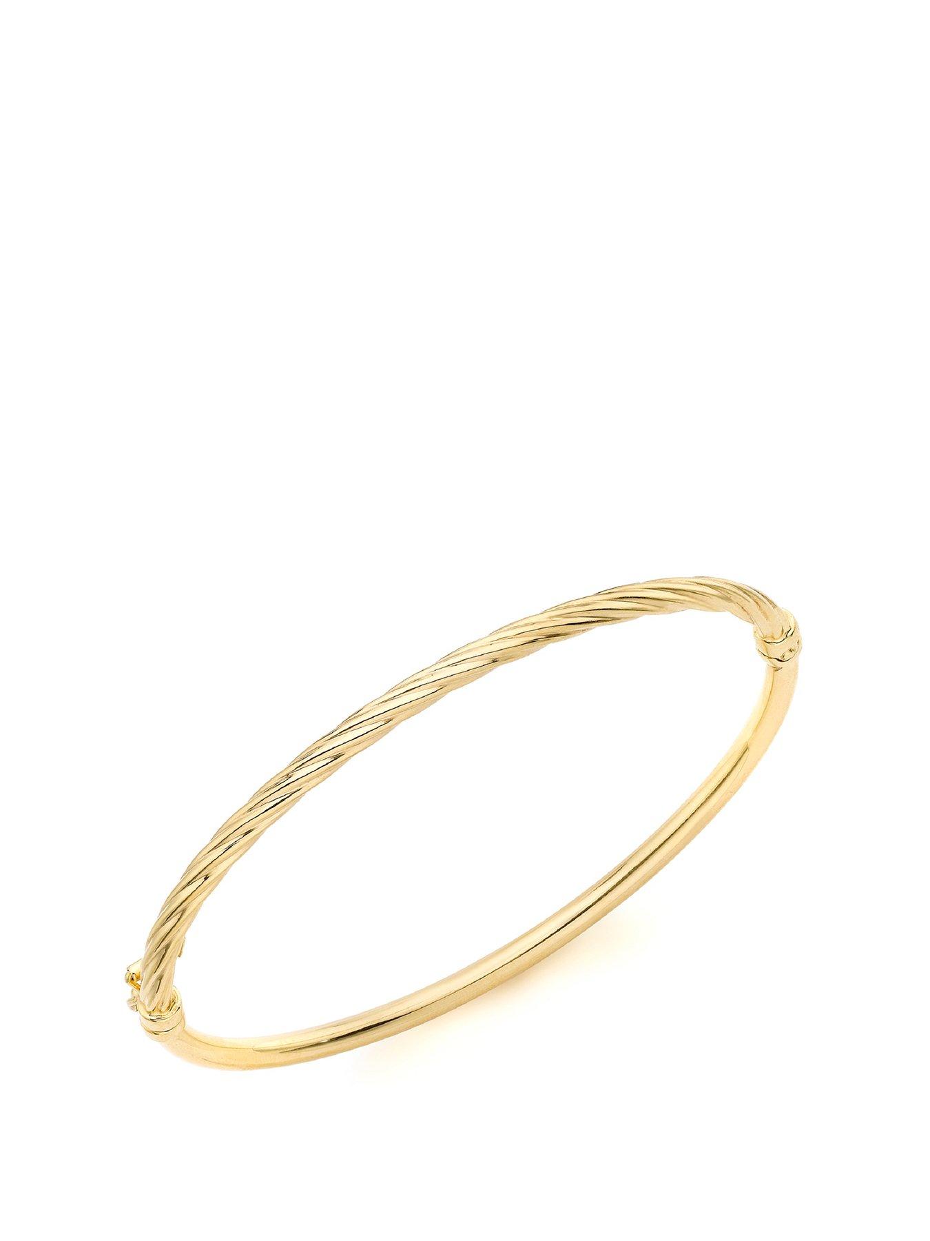 the-love-collection-9ct-yellow-gold-3mm-half-twist-bangle