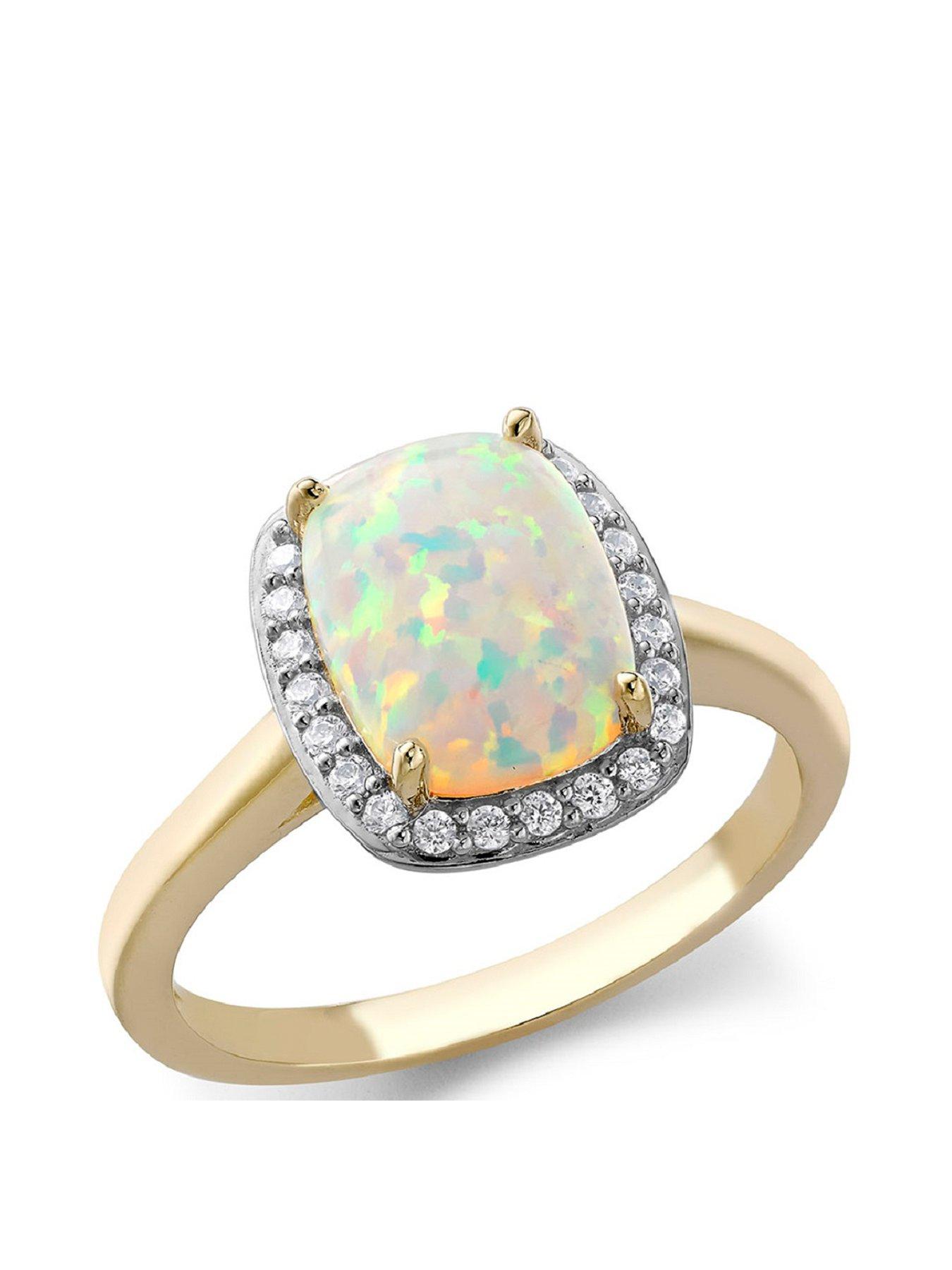 the-love-collection-9ct-yellow-gold-cz-and-synthetic-opal-open-cathedral-halo-ring