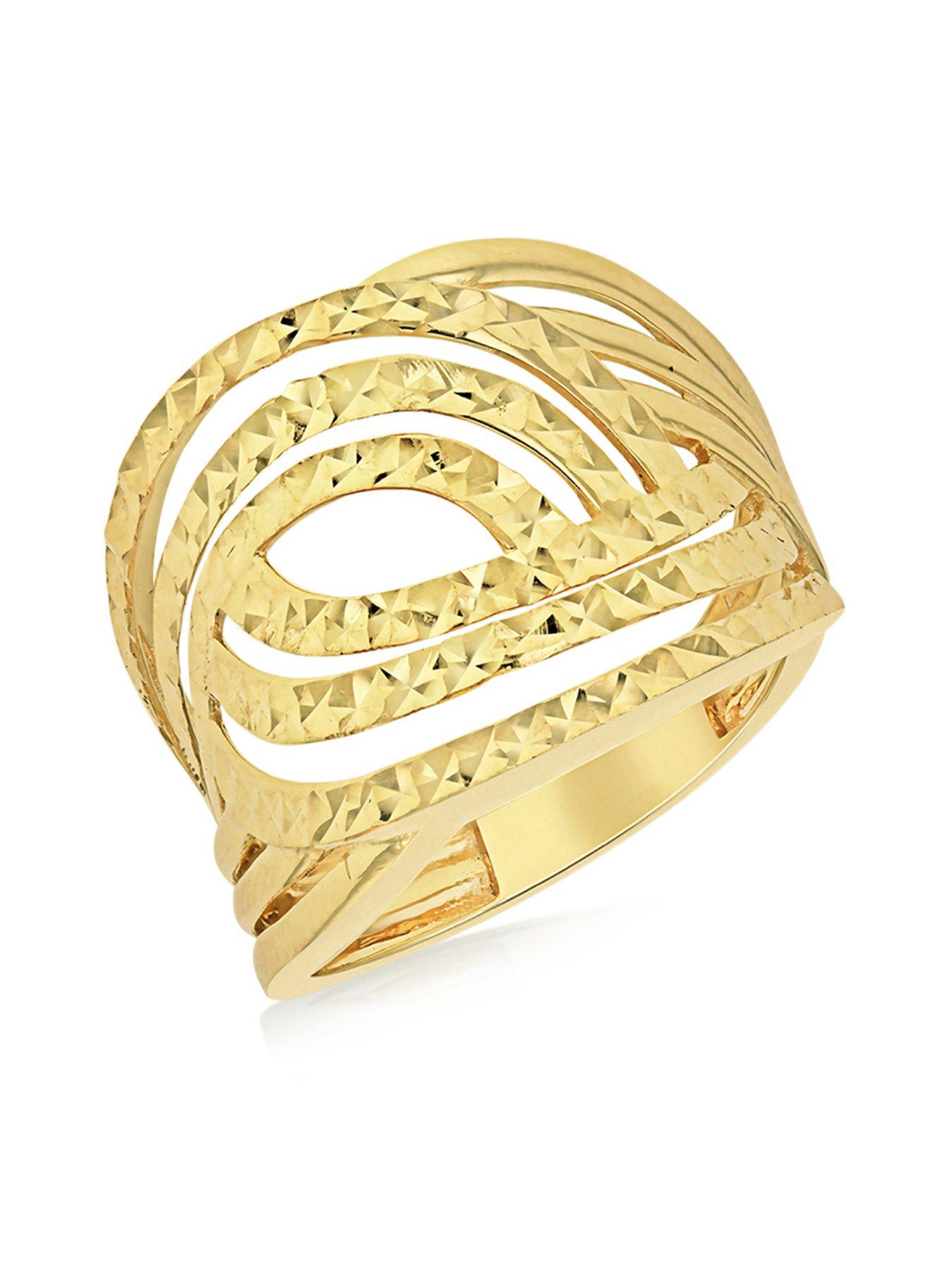 the-love-collection-9ct-yellow-gold-15mm-diamond-cut-swirl-ring