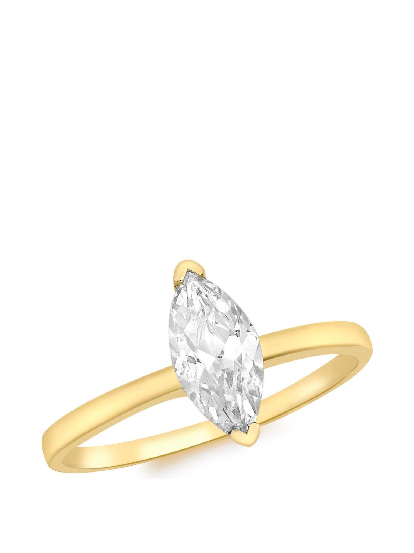 the-love-collection-9ct-yellow-gold-5mm-x-11mm-cz-marquise-solitaire-ring