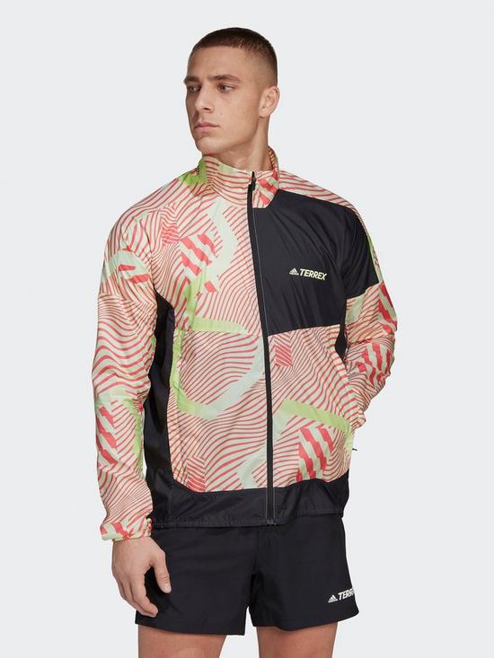front image of adidas-terrex-trail-running-printed-wind-jacket