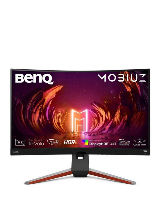 front image of benq-ex3210r-315-inch-curved-monitor-165hz-freesync-hdr400-hdmi-dp-2560x1440-25001-1ms-400cdm2-height-adjust-black