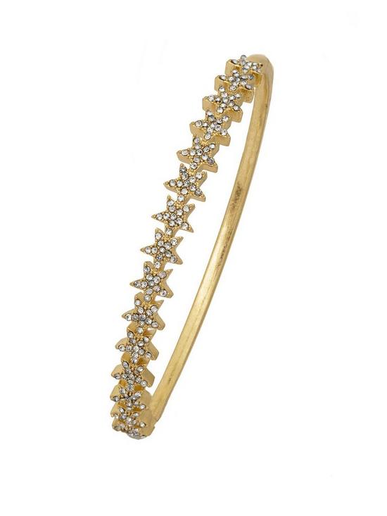 front image of kate-thornton-gold-delicate-star-sparkly-bracelet