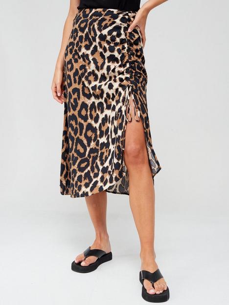 v-by-very-ruched-front-printed-midi-skirt-animal-print