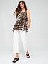  image of v-by-very-tiered-woven-cami-animal-print
