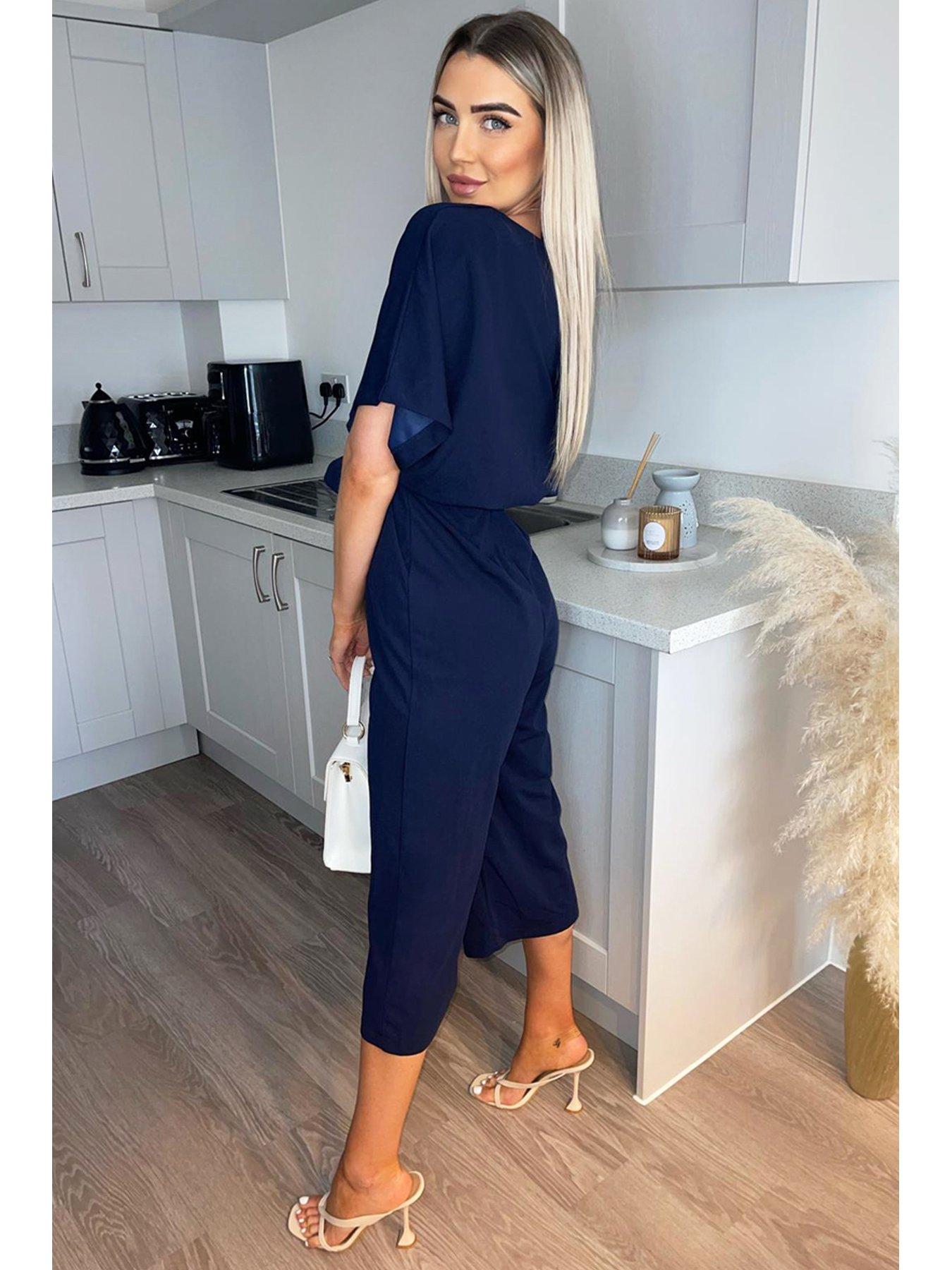  image of ax-paris-navy-jumpsuit