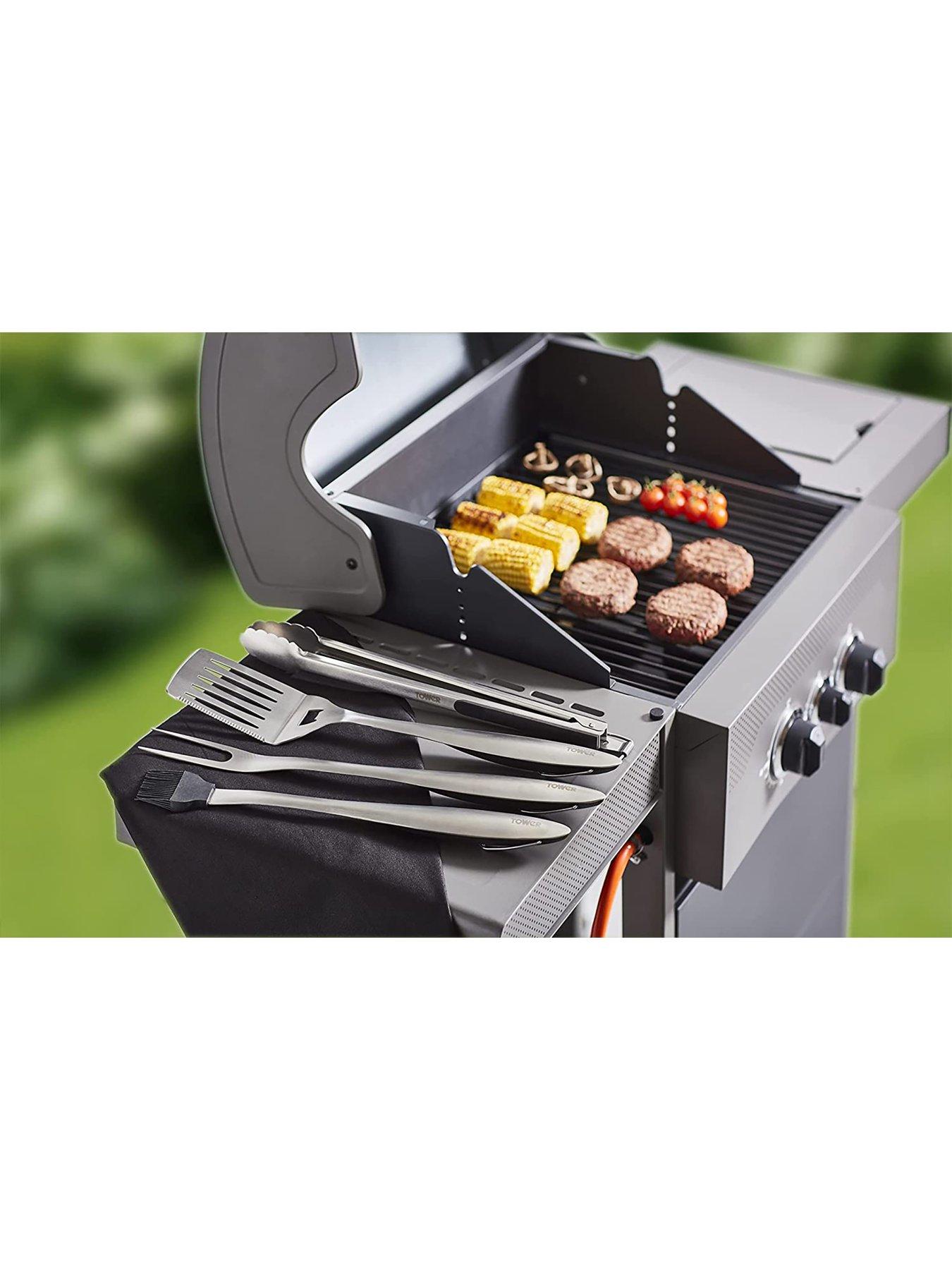 stillFront image of tower-4-piece-stainless-steel-bbq-accessory-set