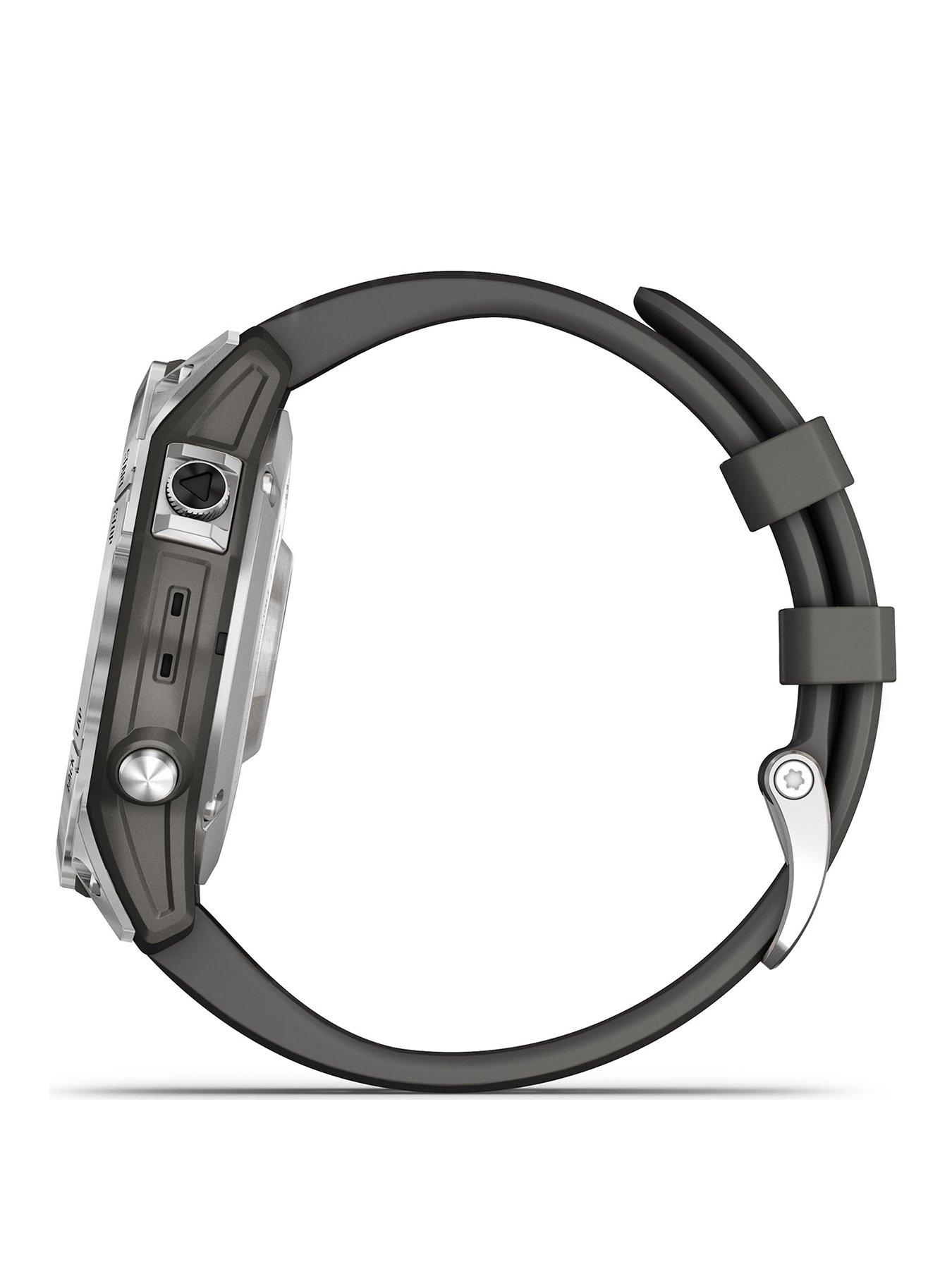Image 3 of 8 of Garmin Fenix 7 Multisport GPS Watch - Silver with Graphite Band
