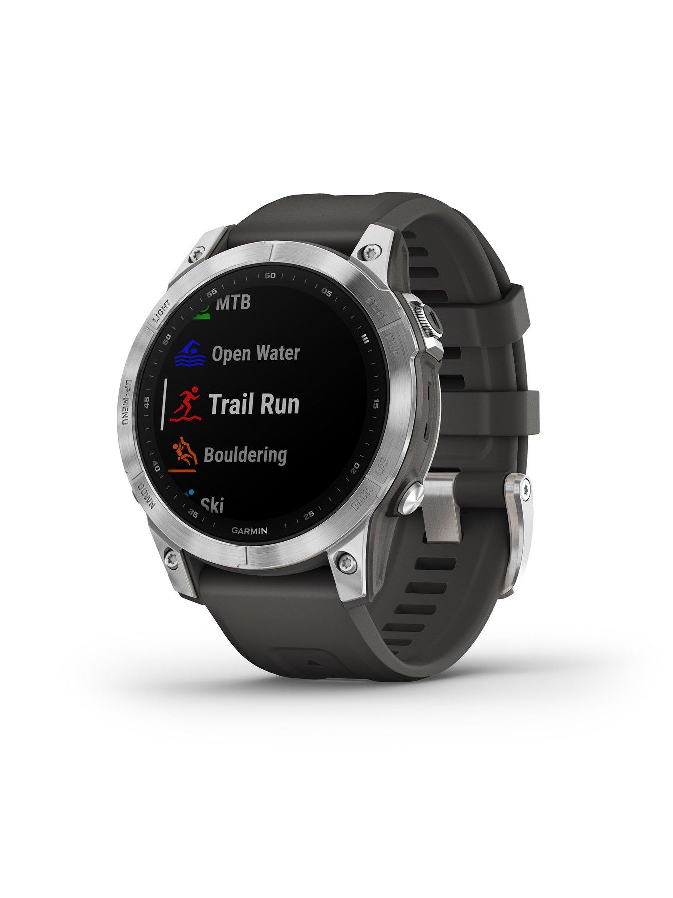 Image 7 of 8 of Garmin Fenix 7 Multisport GPS Watch - Silver with Graphite Band