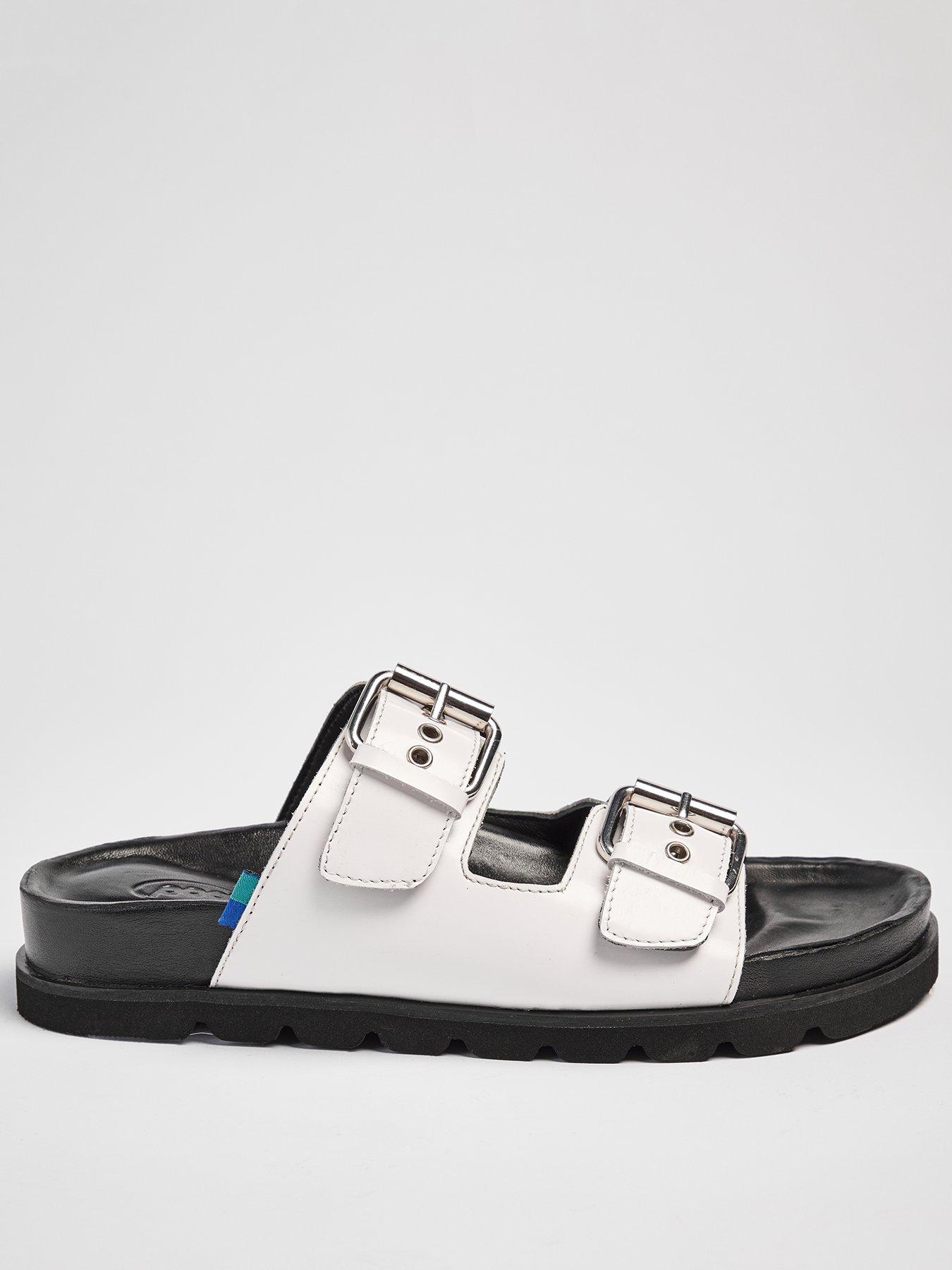 Yours Extra Wide Fit Woven Flat Sandal White