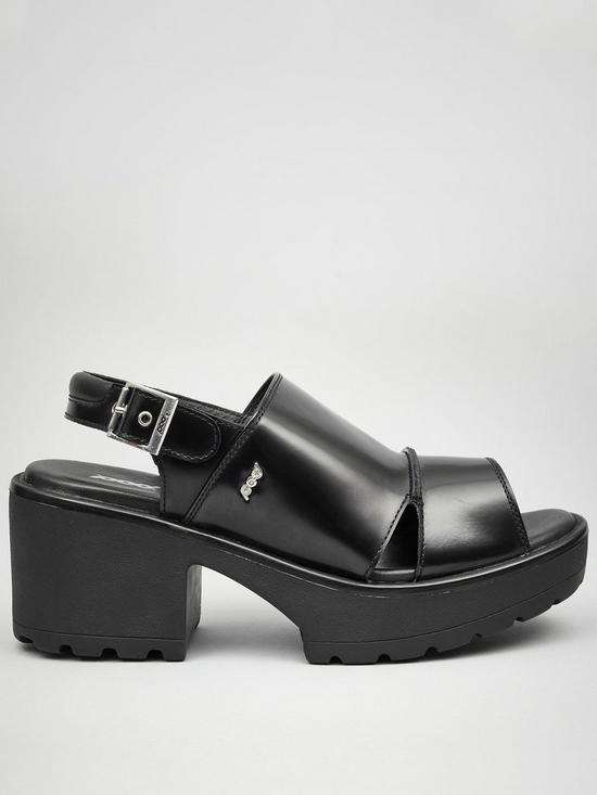 front image of pod-tonya-heeled-sandals-black
