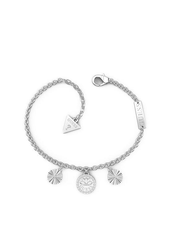 front image of guess-lotus-charm-bracelet-ladies