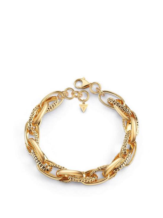 front image of guess-enchainted-chunky-bracelet-ladies