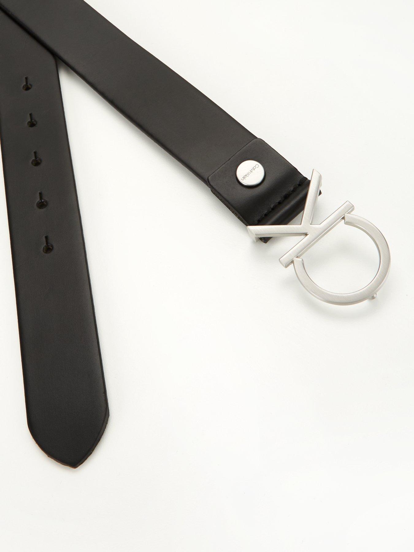  image of calvin-klein-adjustable-leather-belt-black