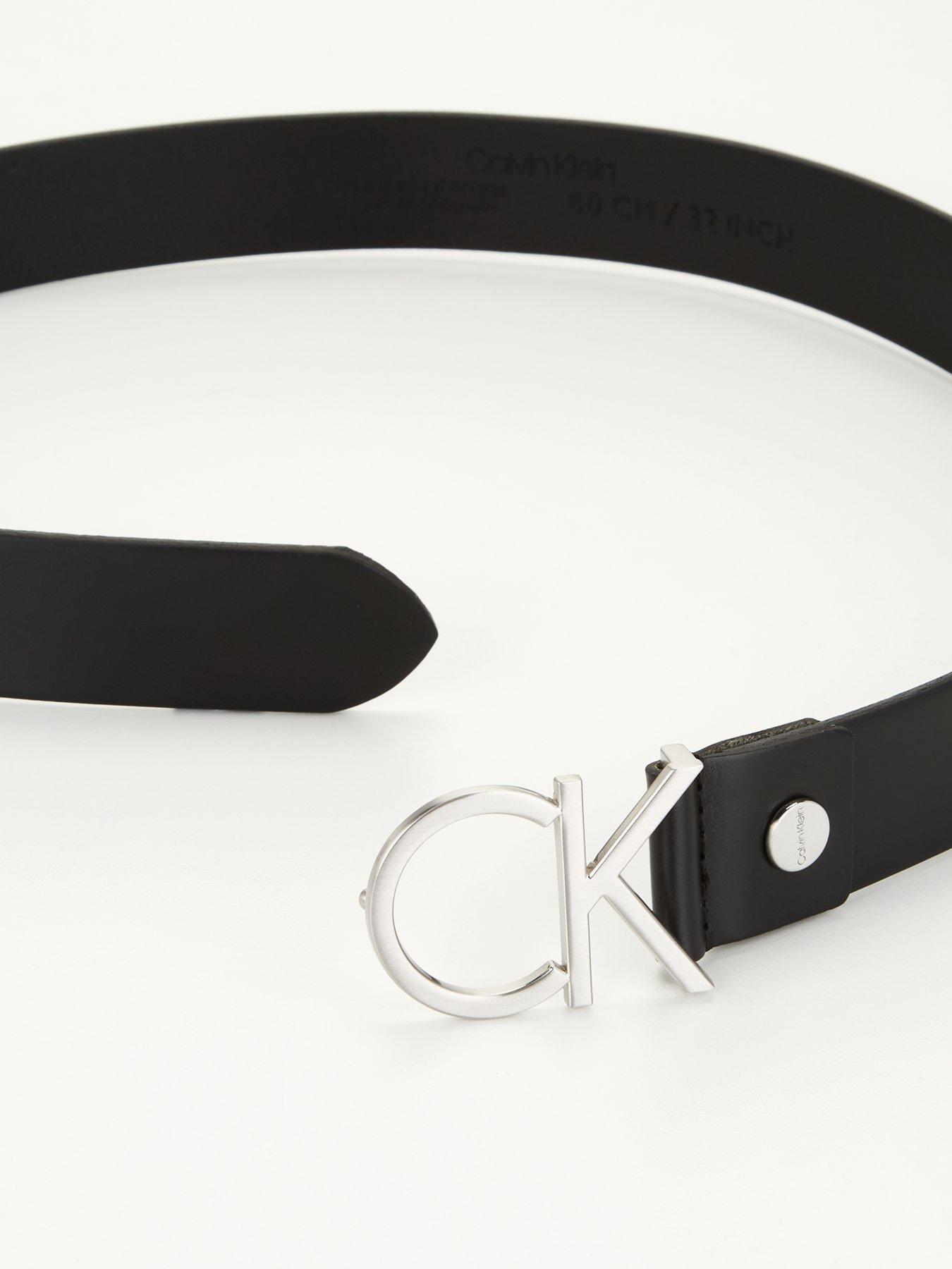  image of calvin-klein-adjustable-leather-belt-black