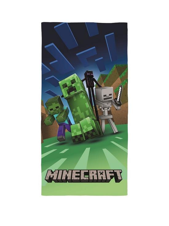 front image of minecraft-creeps-towel