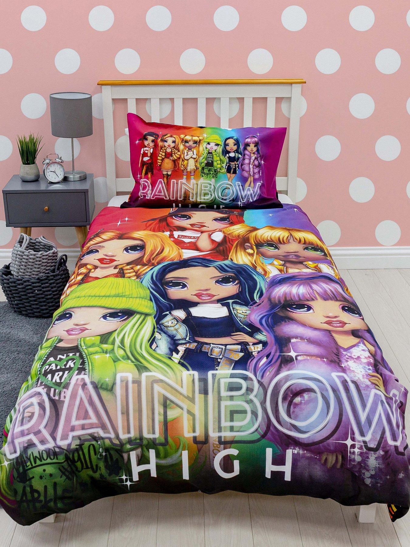 Rainbow single duvet cover best sale