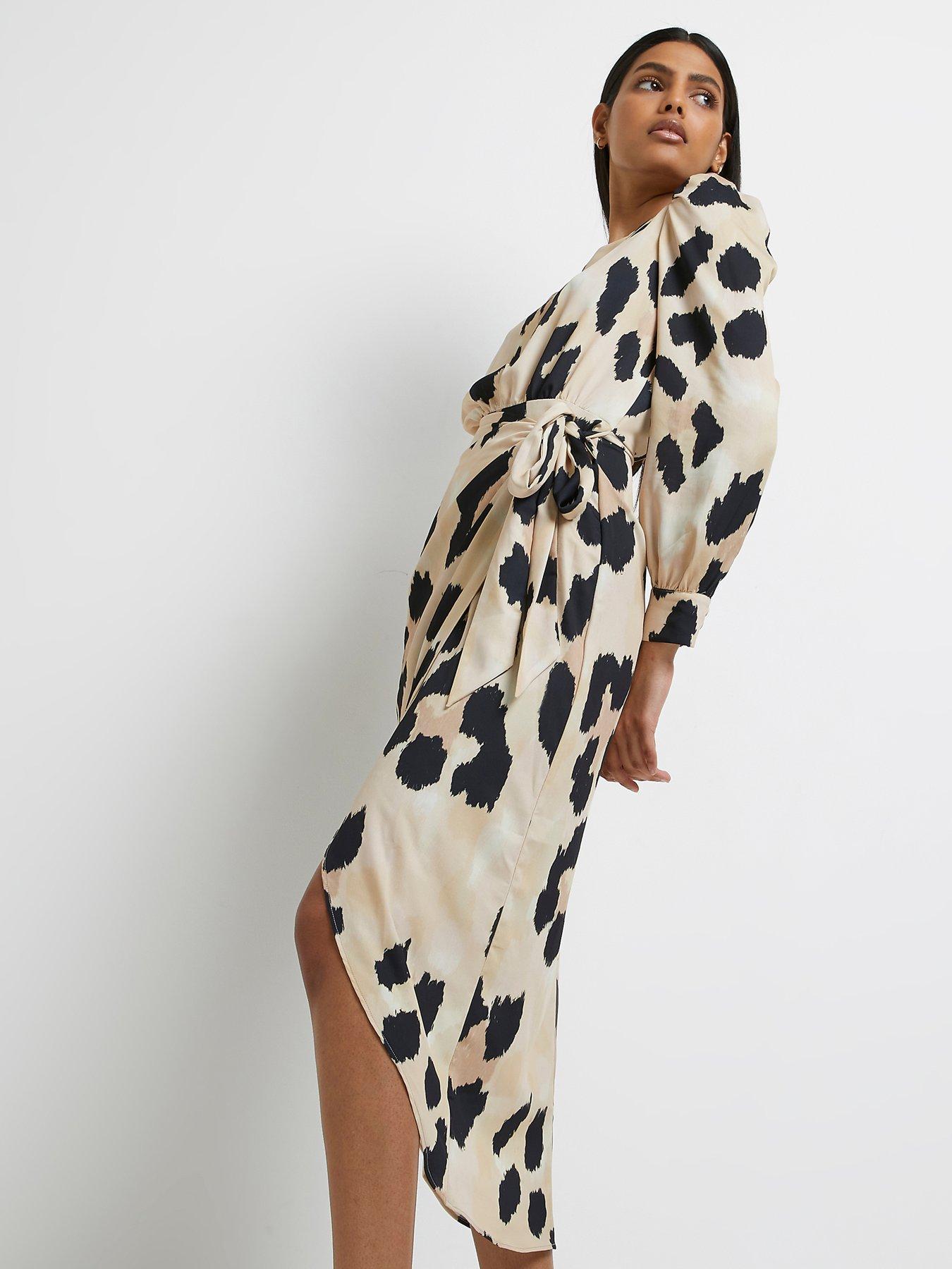 River island leopard print shirt dress online