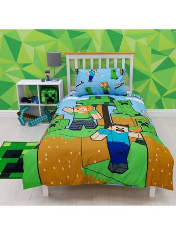 Double 4ft 6in Minecraft Duvet, Minecraft Creeper Duvet Cover Pattern Free