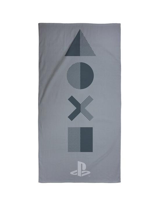 front image of playstation-silver-towel
