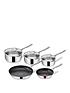  image of tefal-jamie-oliver-cooks-direct-5pce-set-161820cm-saucepans-with-lids-amp-2028cm-frypans