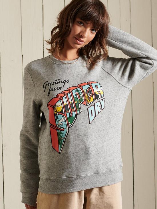 front image of superdry-heritage-mountain-crew-grey