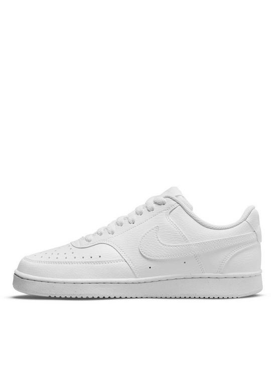 front image of nike-court-vision-low-trainers-whitewhite