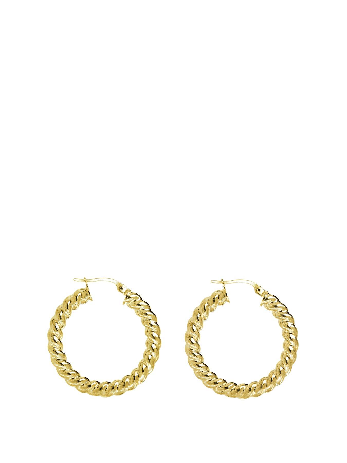 Love Letter E 18ct Yellow-Gold Single Hoop Earring